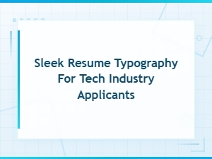 Sleek Modern Minimalist Fonts for Tech Resume Typography